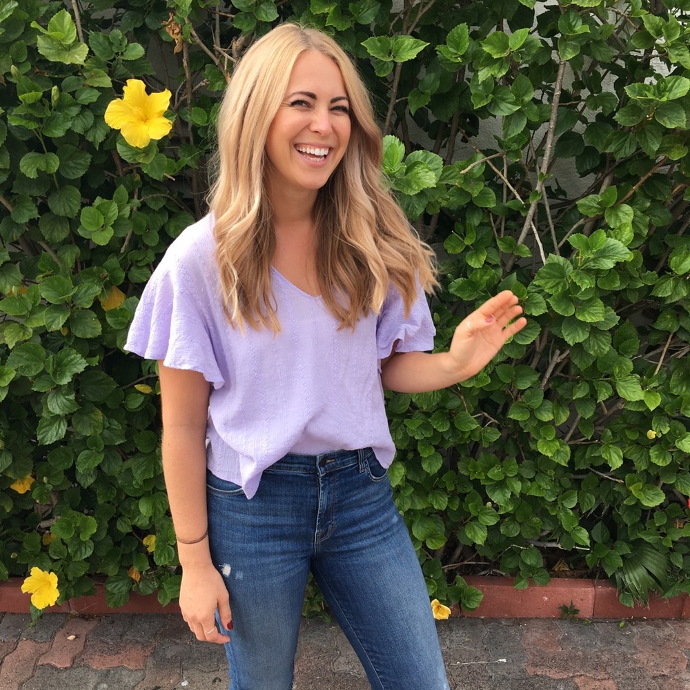 Lavender Cotton Spring Blouse